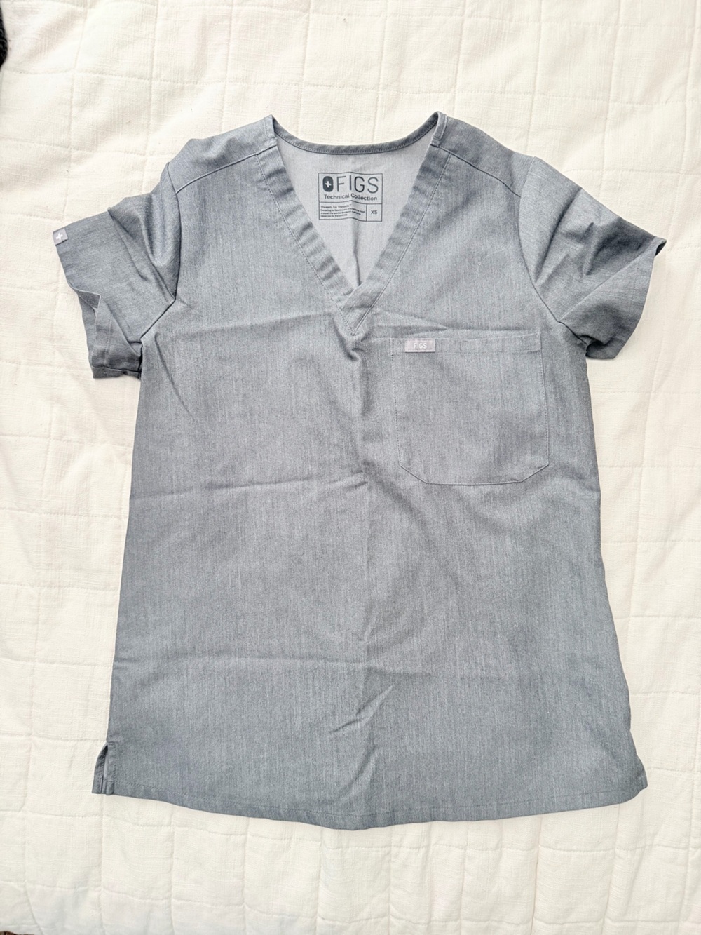 Figs Catarina Top - Graphite Heather Gray
